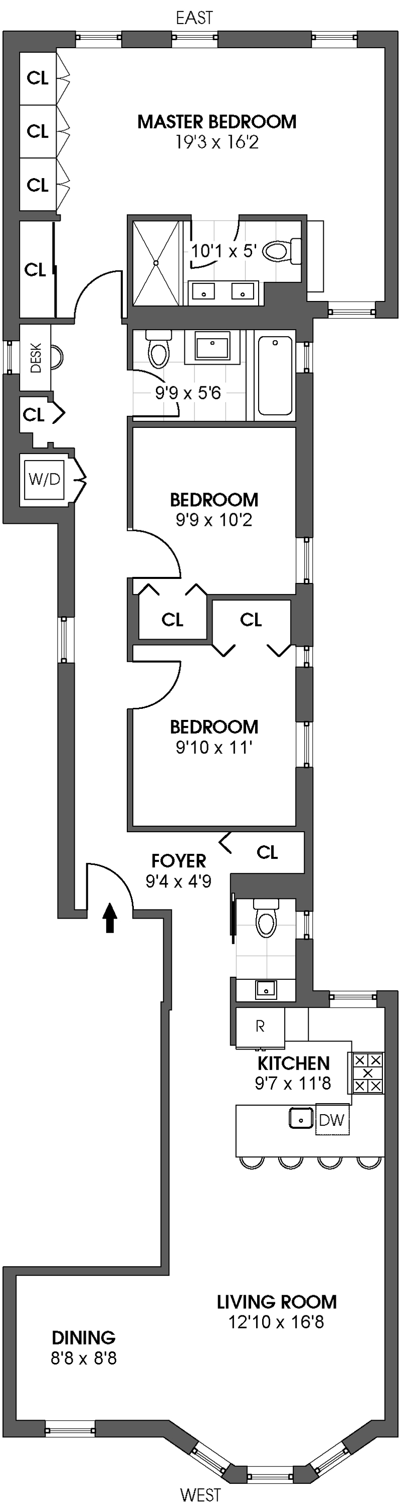 Floorplan for 183 Columbia Heights, 3