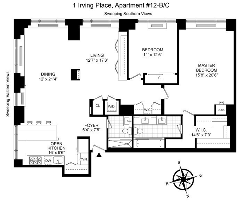 Floorplan for 1 Irving Place, V12BC