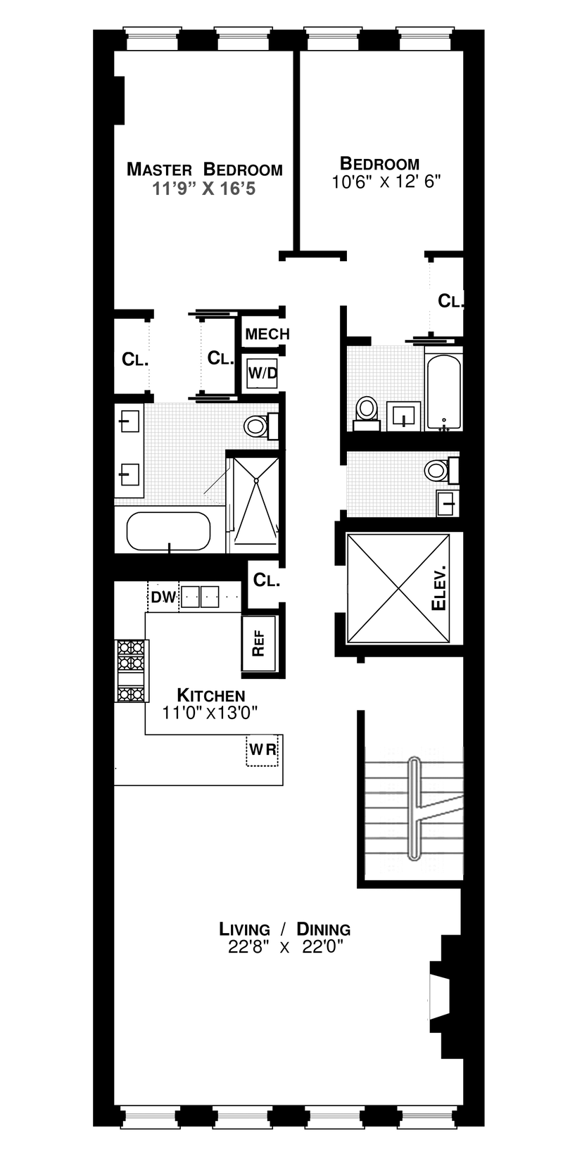 Floorplan for 146 Chambers Street