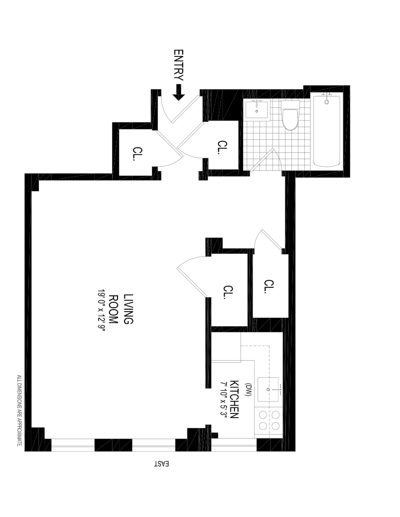 Floorplan for 56 Seventh Avenue, 9K