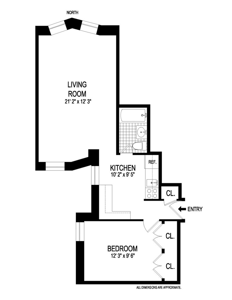 Floorplan for 234 East 14th Street, 3A