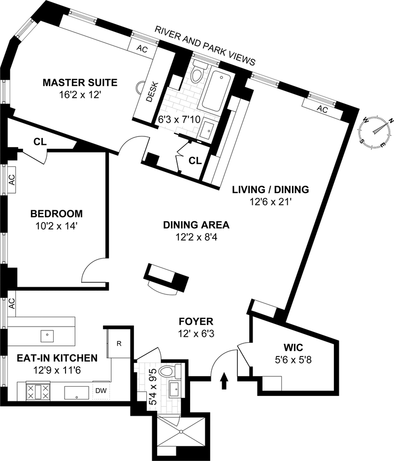 Floorplan for 230 Riverside Drive, 5D