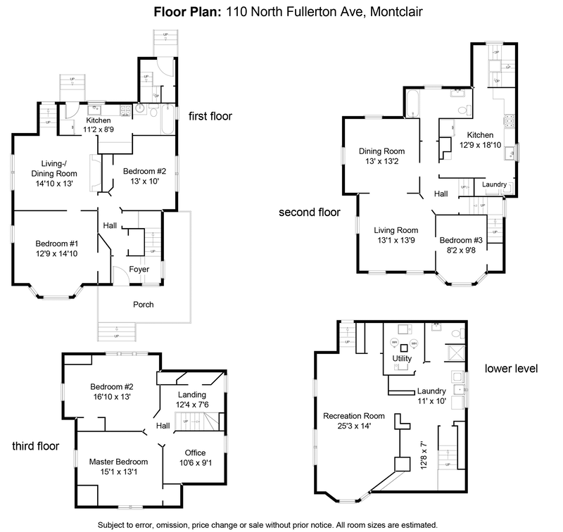 Floorplan for 110 North Fullerton Avenu