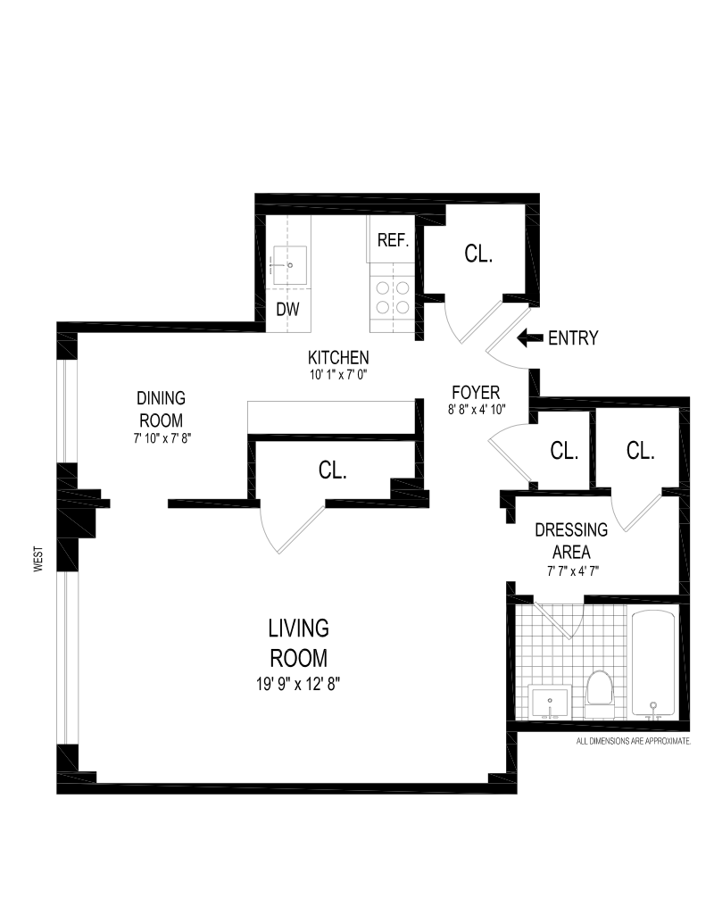 Floorplan for 56 Seventh Avenue, 5E