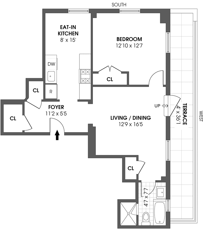 Floorplan for 56 Seventh Avenue, 18C