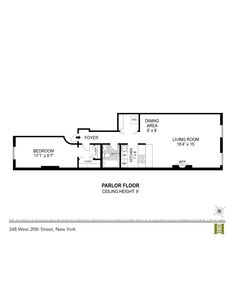 Floorplan for 348 West 20th Street, PARLOR