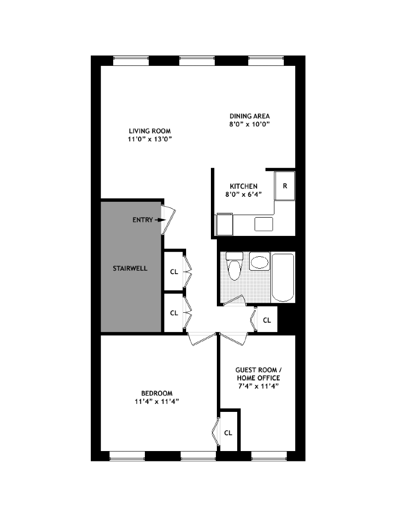 Floorplan for 144 West Houston Street, PH