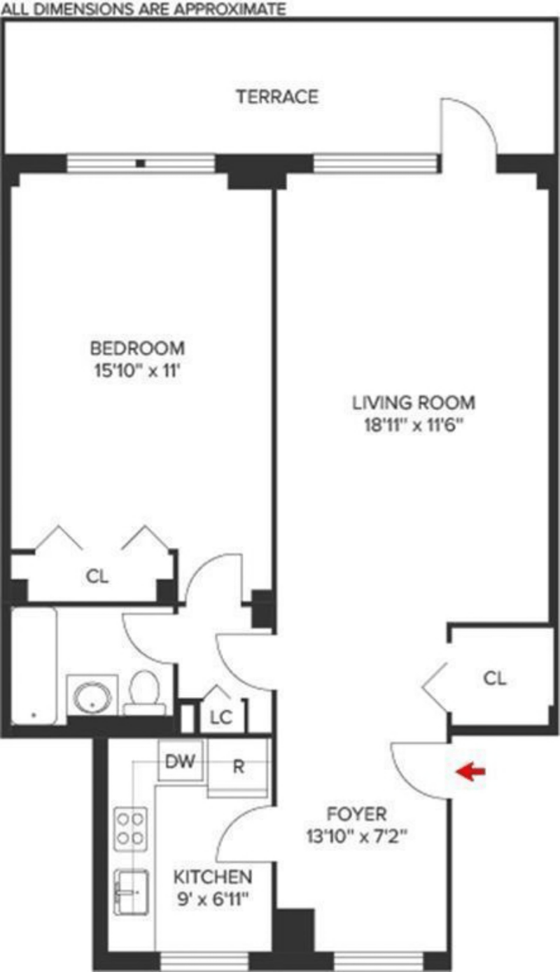 Floorplan for 4901 Henry Hudson Pkwy W, 5C