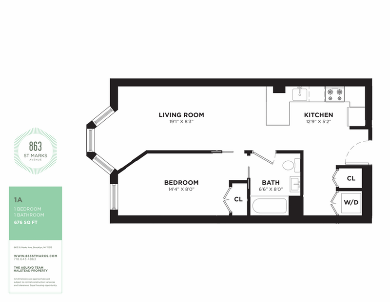 Floorplan for 863 Saint Marks Avenue, 1A