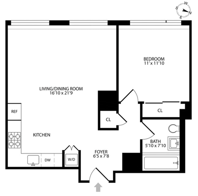 Floorplan for 150 Myrtle Avenue, 2405