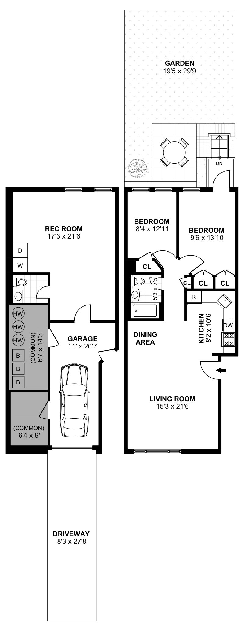Floorplan for 587 17th Street, 1L