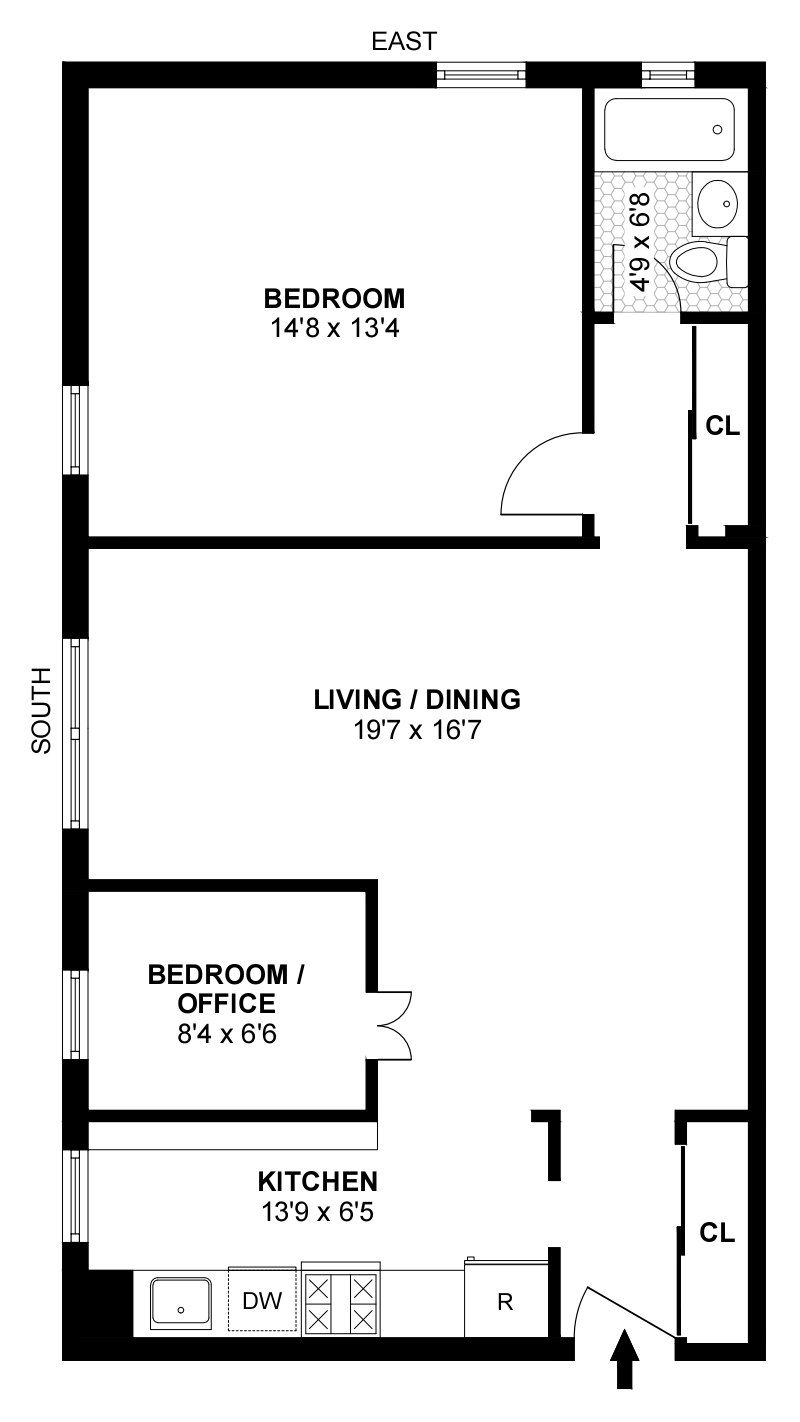 Floorplan for 105 -20 66th Avenue