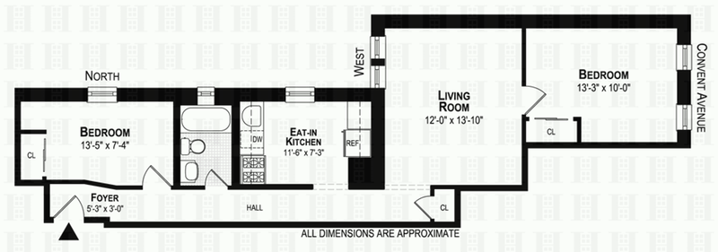 Floorplan for 100 Convent Avenue, 404