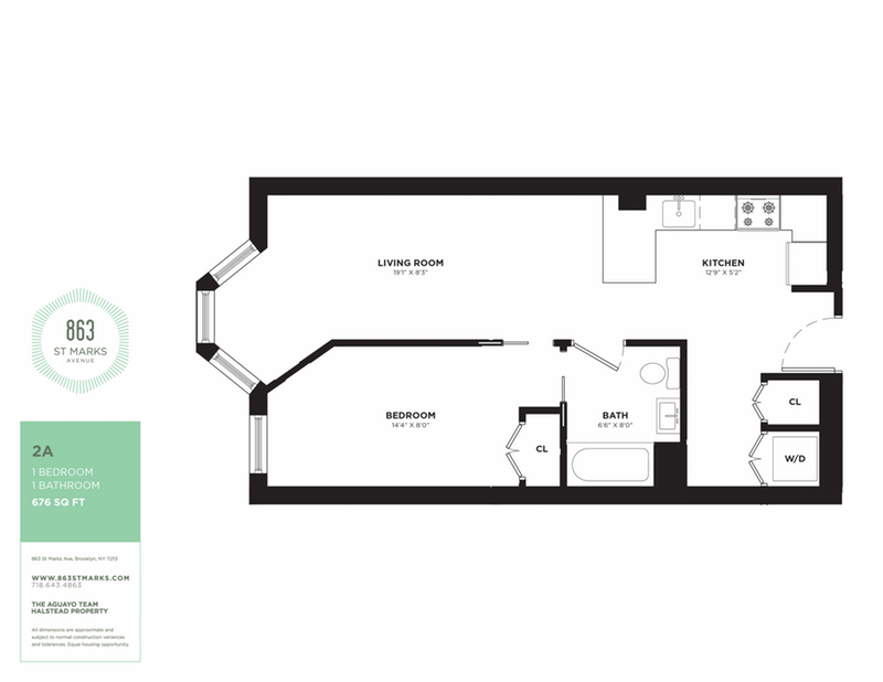 Floorplan for 863 Saint Marks Avenue, 2A