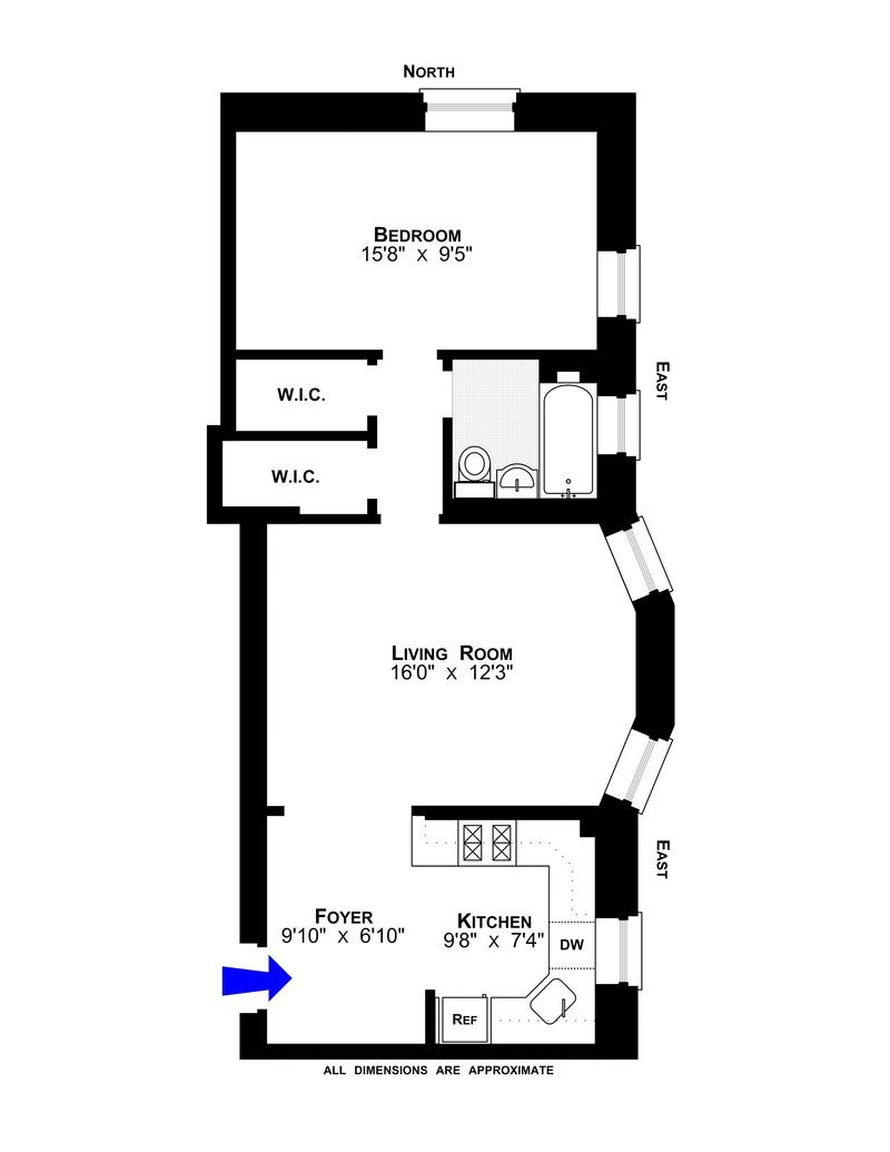 Floorplan for 109 West 82nd Street, 1D