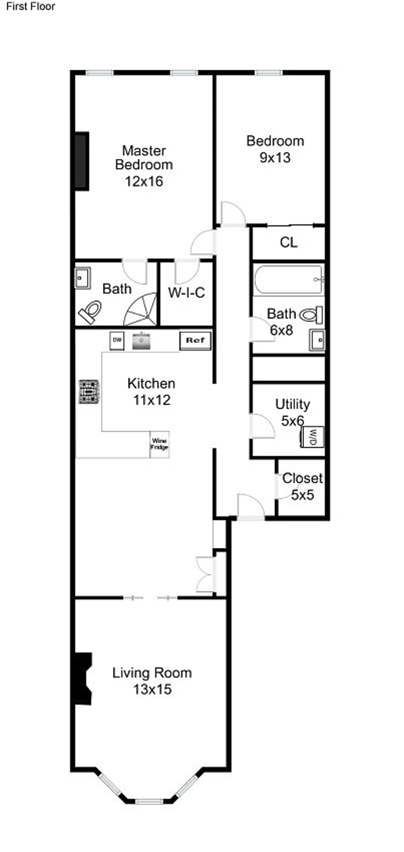 Floorplan for 1022 Hudson St, 1