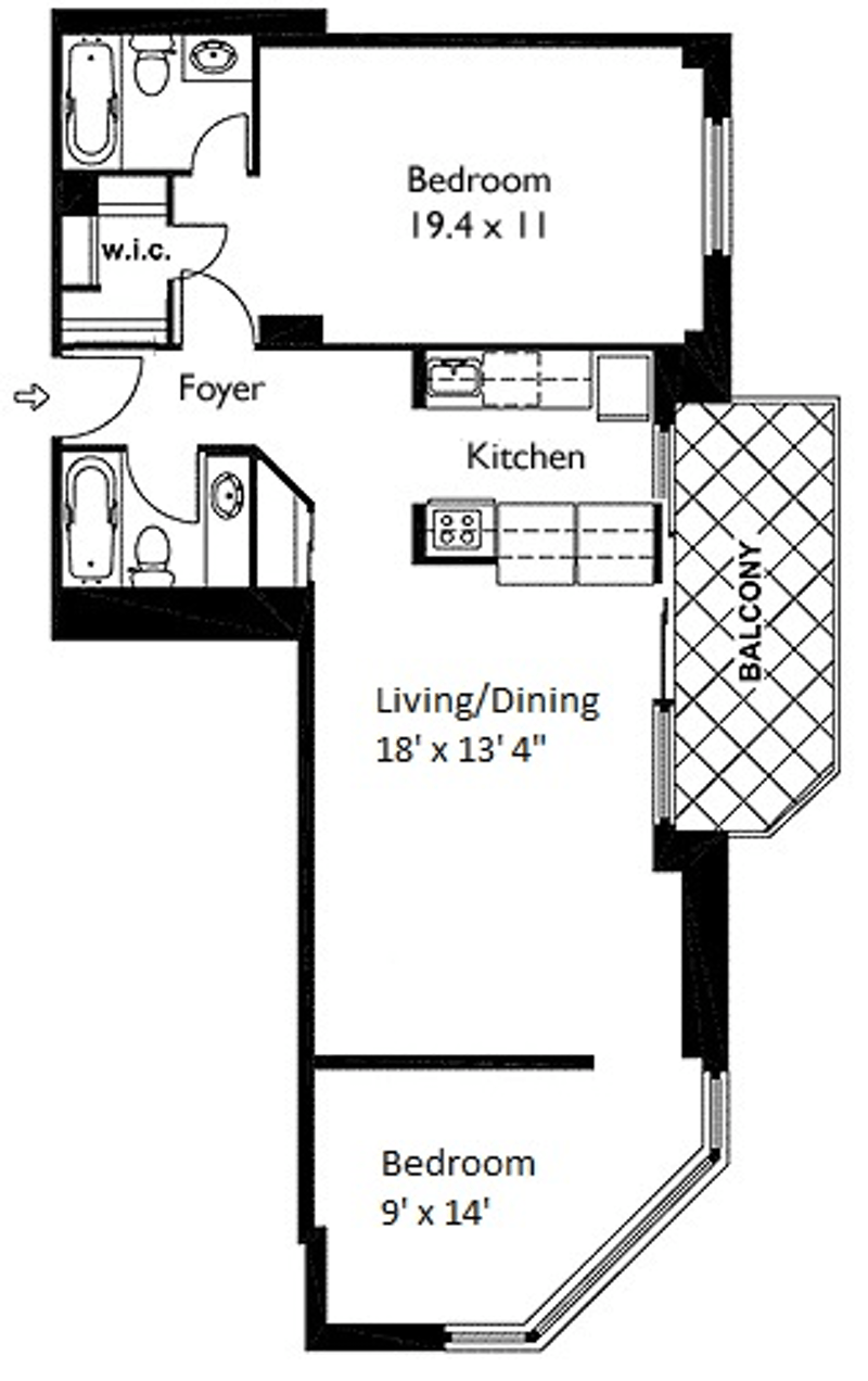 Floorplan for 50 Lexington Avenue
