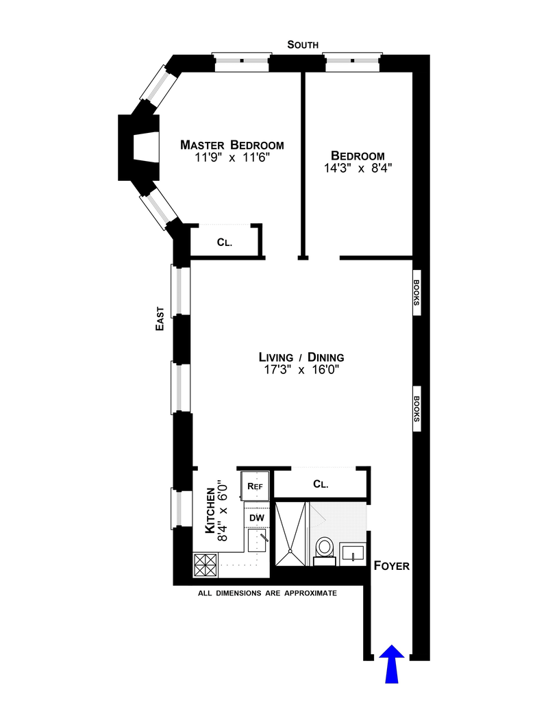 Floorplan for 146 West 82nd Street, 2C