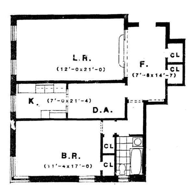 Floorplan for 720 Ft Washington Avenue, 5Y