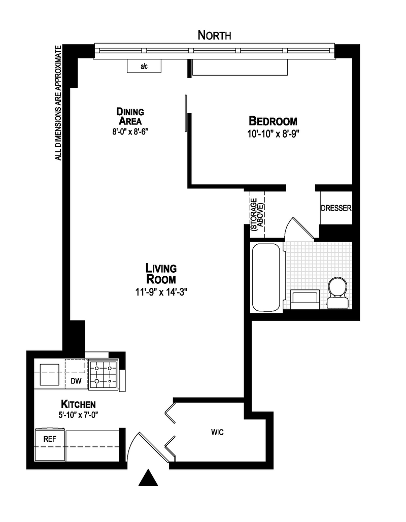 Floorplan for 430 West 34th Street, 12F