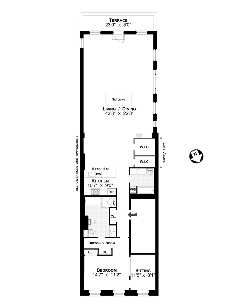 Floorplan for 414 West 51st Street