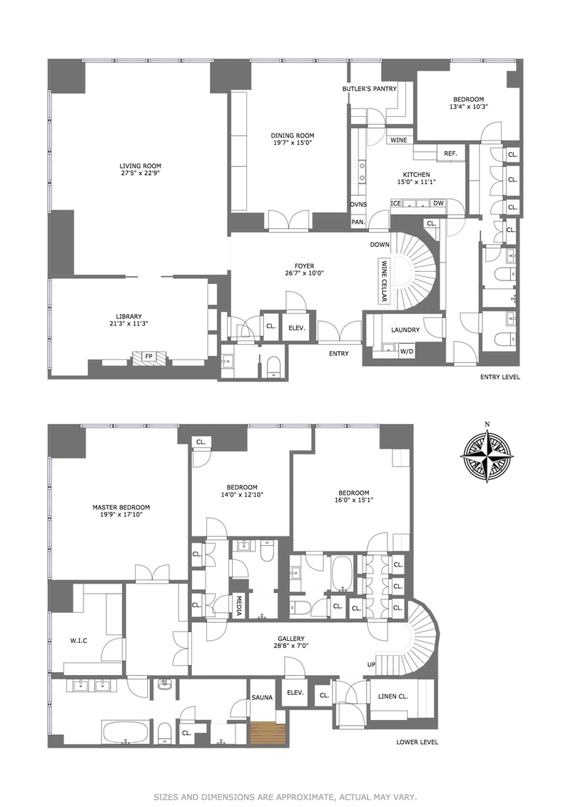 Floorplan for 641 Fifth Avenue, PH1