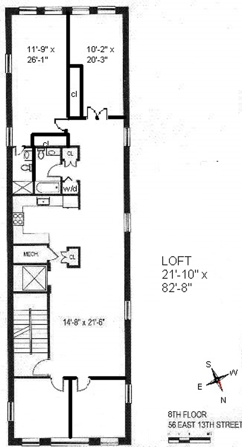 Floorplan for 56 East 13th Street, PH