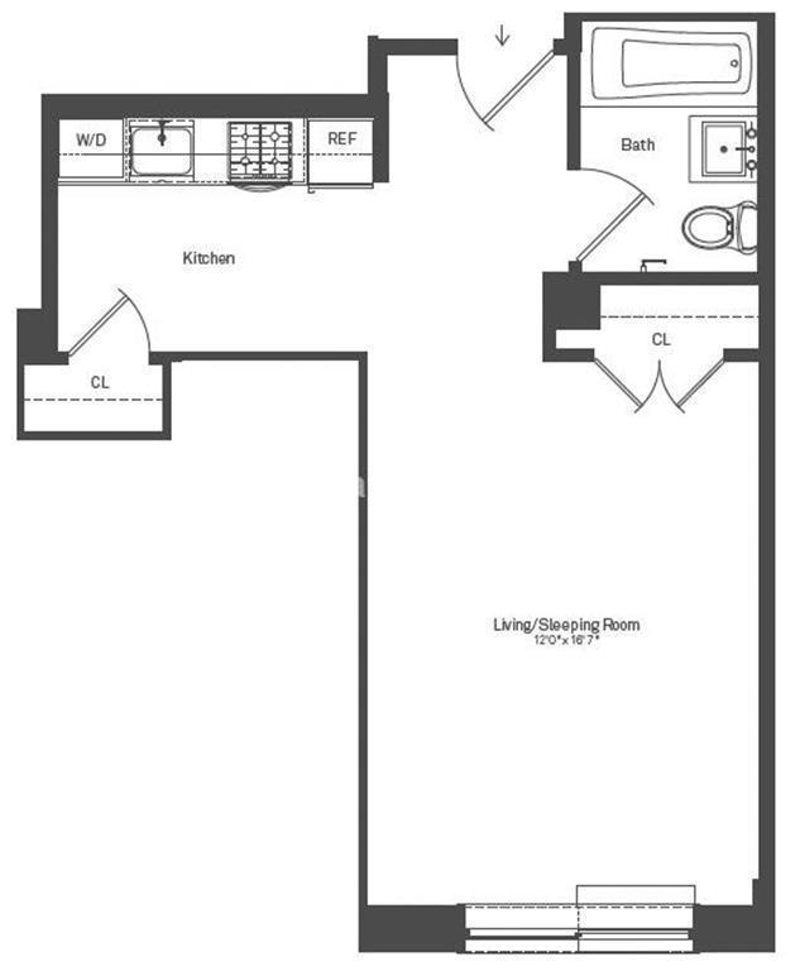Floorplan for 505 West 47th Street, 3DS