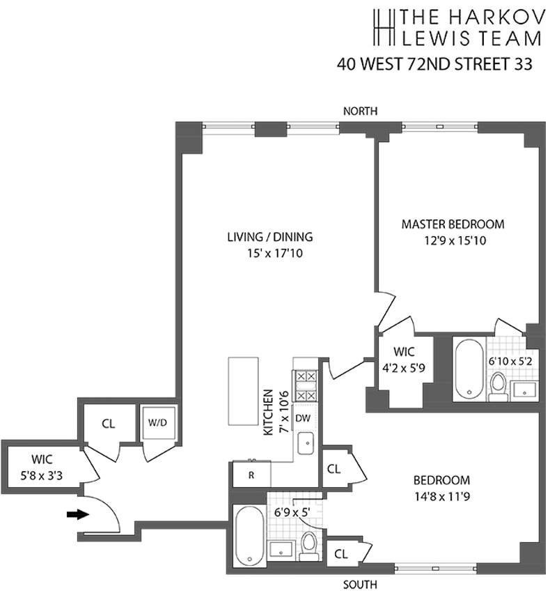 Floorplan for 40 West 72nd Street, 33