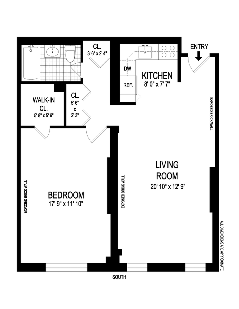 Floorplan for 410 West 23rd Street, 3B