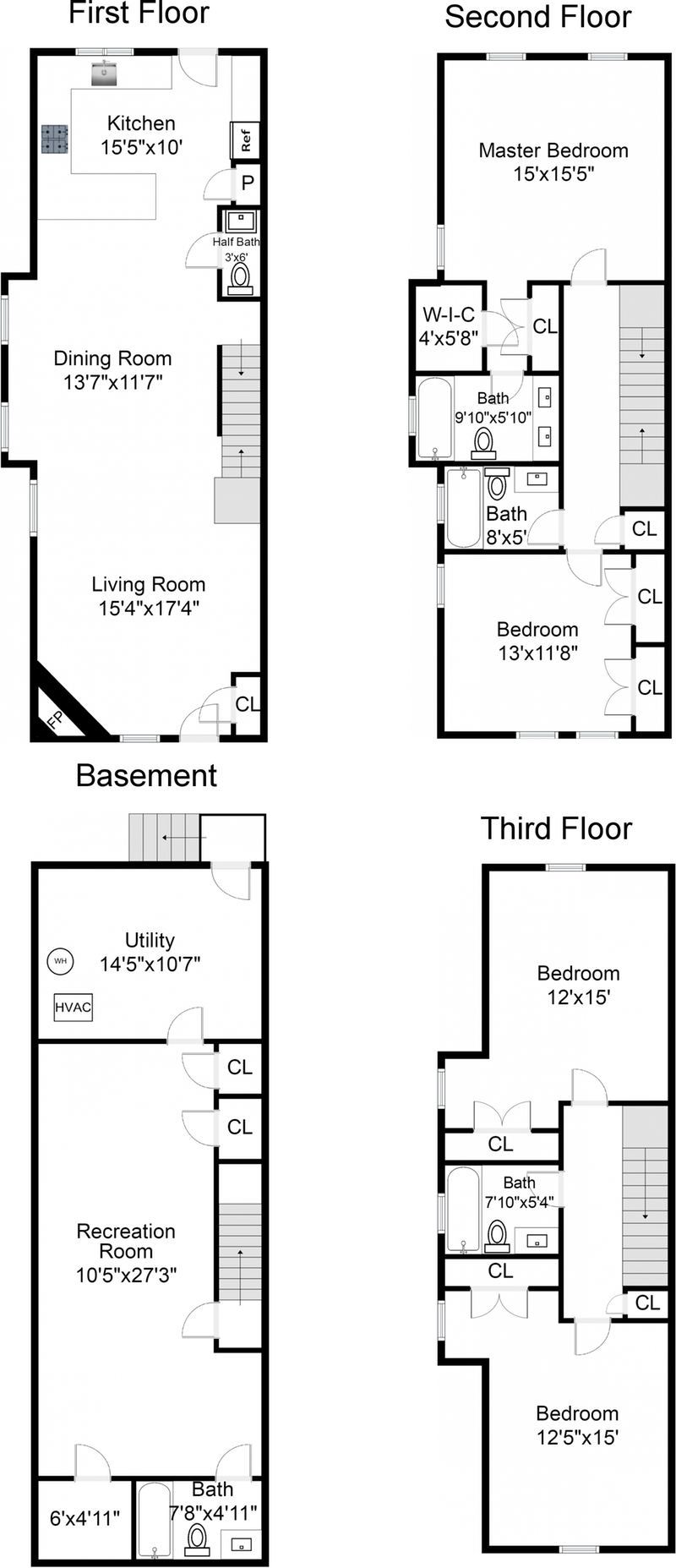 Floorplan for 128 N Fullerton Ave