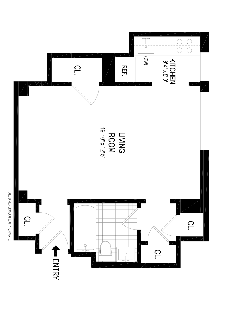 Floorplan for 56 Seventh Avenue, 12G