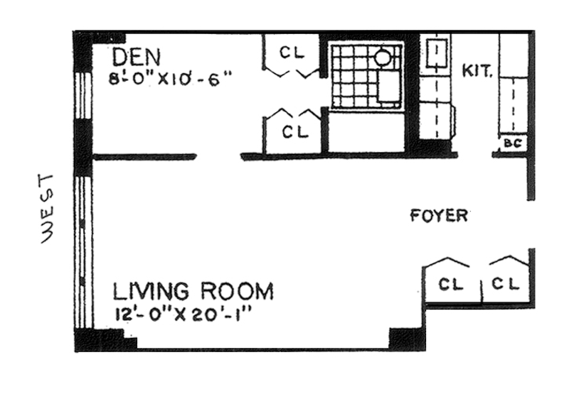 Floorplan for 301 East 69th Street, 7H