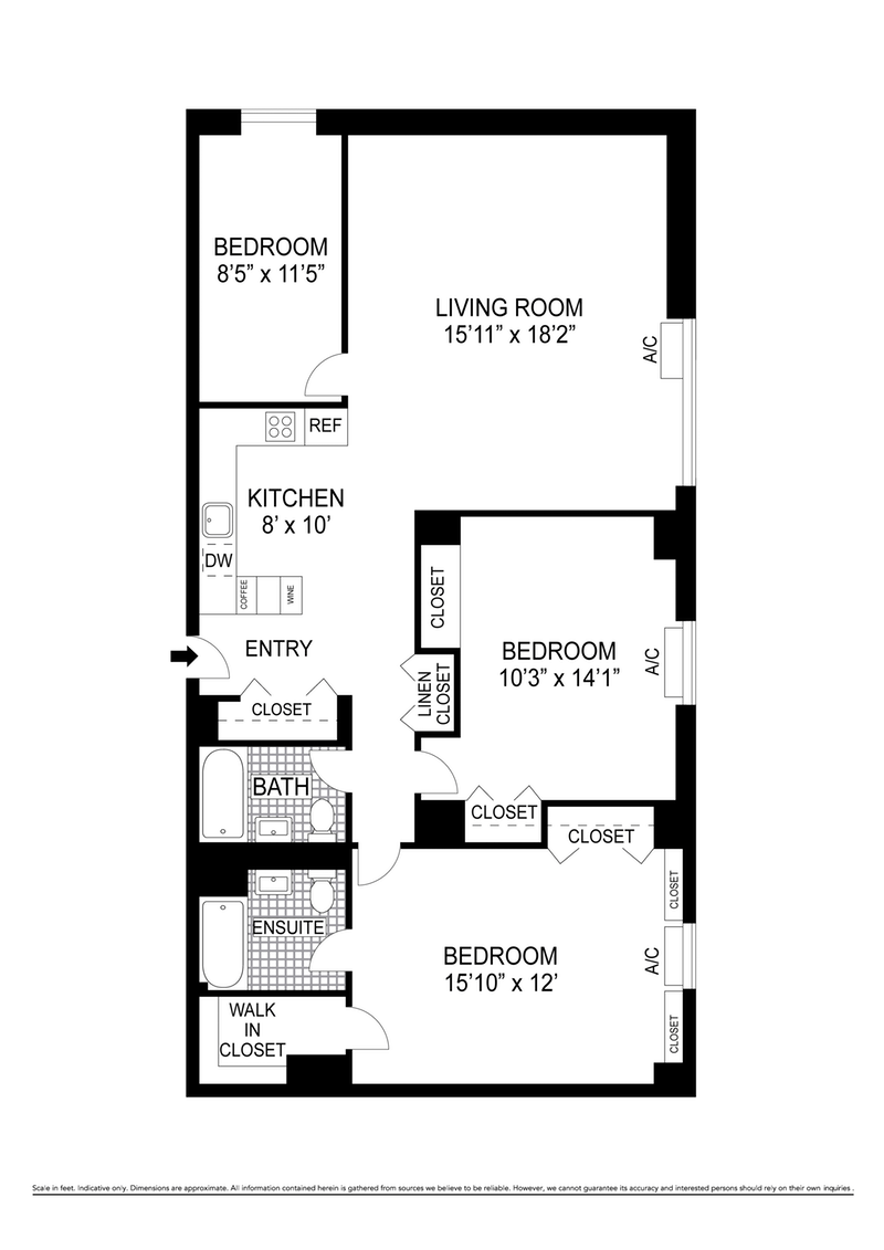 Floorplan for 1601 Third Avenue, 22K