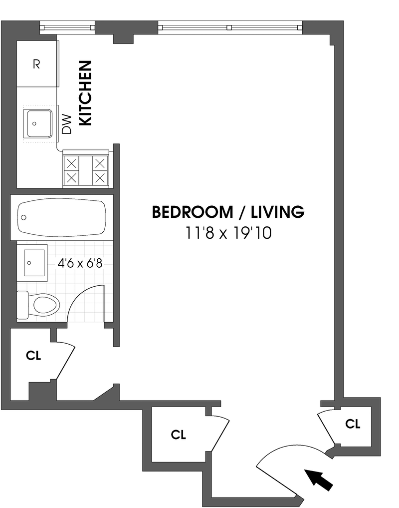 Floorplan for 340 East 52nd Street, 3G