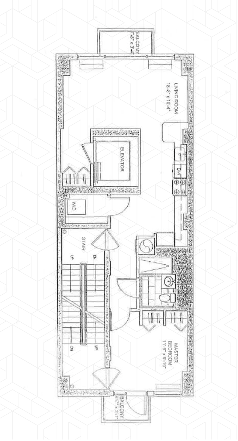 Floorplan for Private Landing Floor Thru Condo