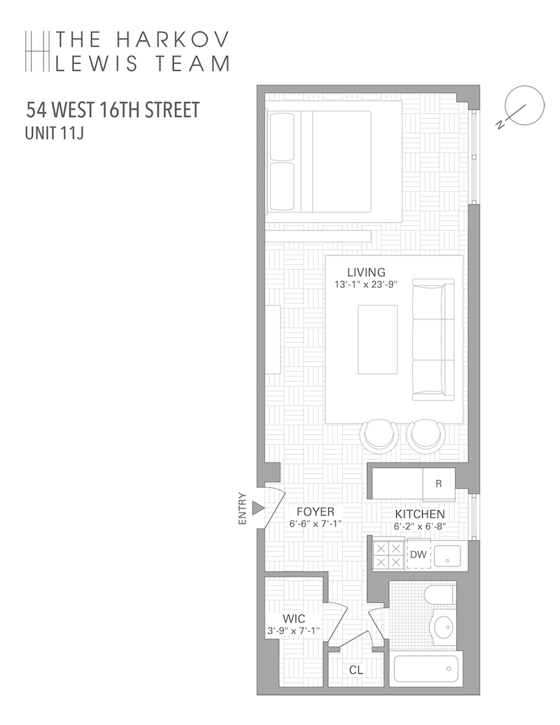 Floorplan for 54 West 16th Street, 11J