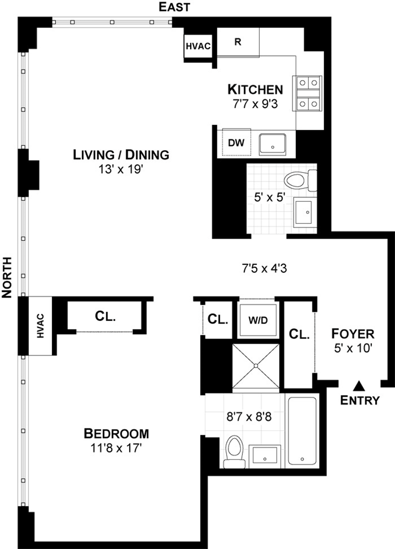 Floorplan for 45 Park Avenue, 706