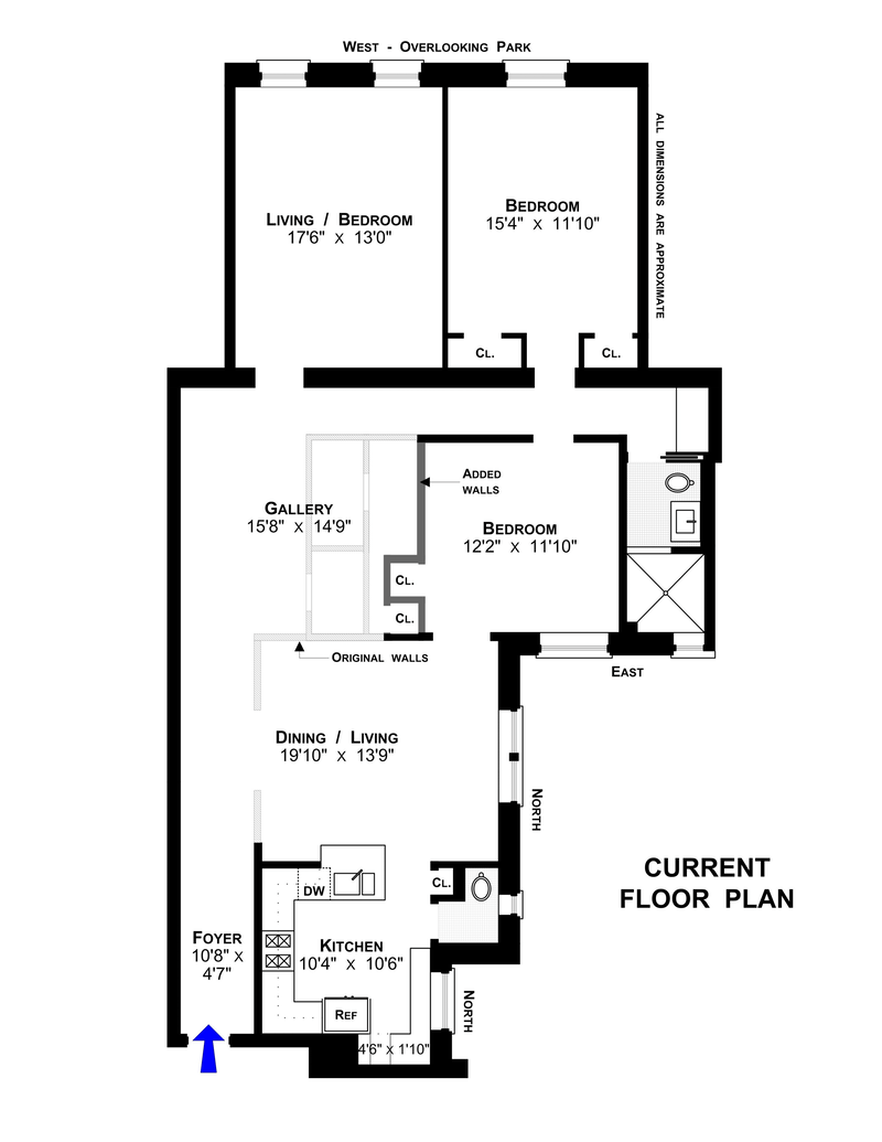 Floorplan for 565 West 169th Street, 3F