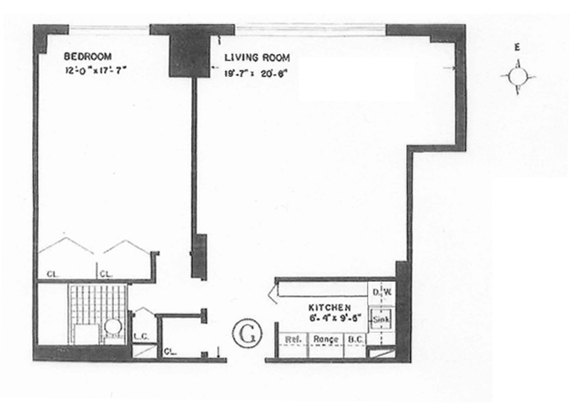 Floorplan for 501 East 79th Street, 16G