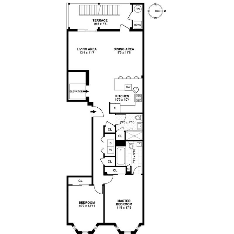 Floorplan for 128 Adams Street, 2