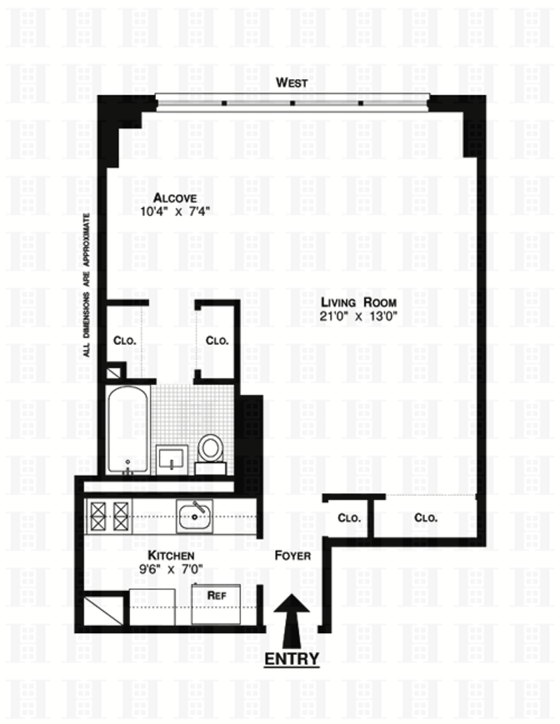 Floorplan for 185 West End Avenue, 17P
