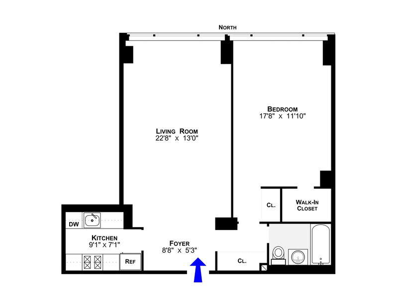 Floorplan for 315 West 70th Street, 3E