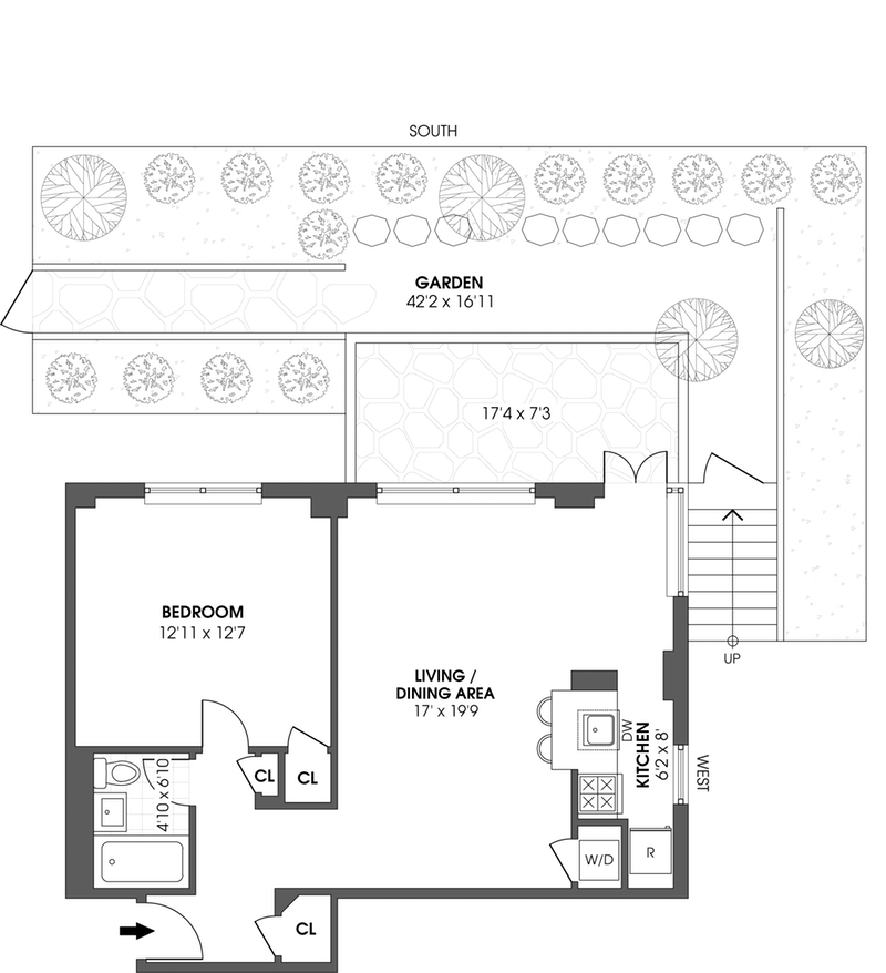 Floorplan for 340 East 52nd Street, 1F