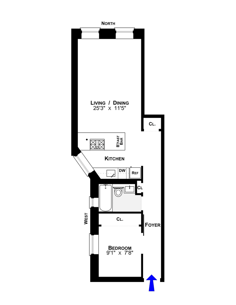 Floorplan for 422 West 20th Street