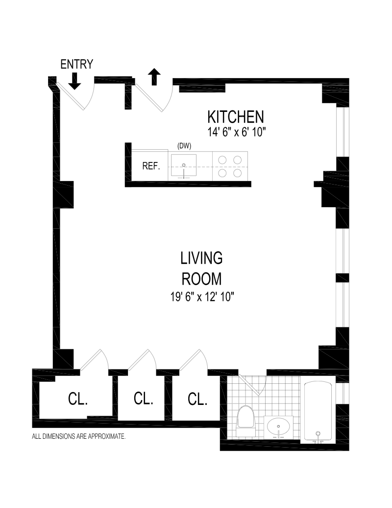 Floorplan for 98 Riverside Drive, 1E