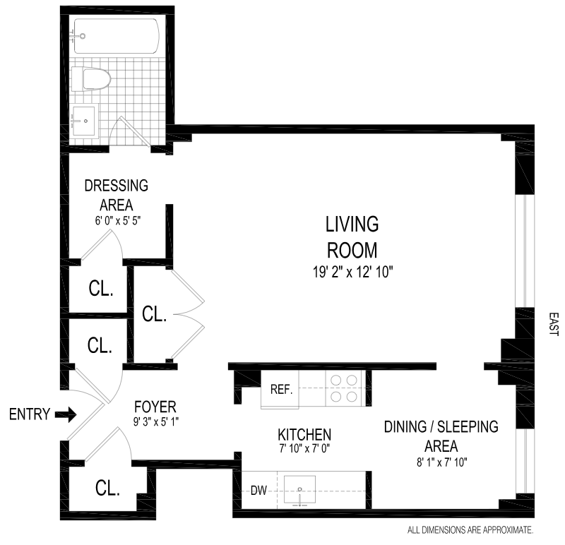 Floorplan for 56 Seventh Avenue, 12L