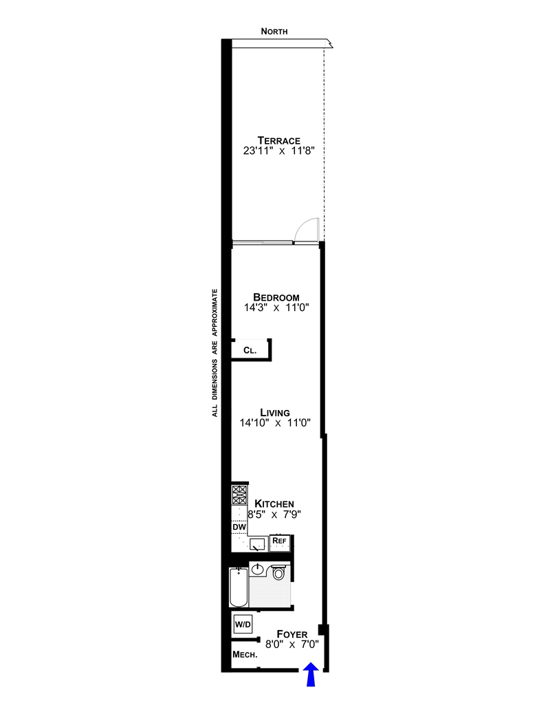 Floorplan for 171 Henry Street, 2B