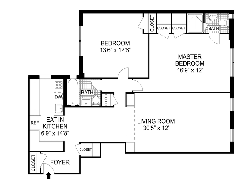 Floorplan for 221 East 78th Street, 4C