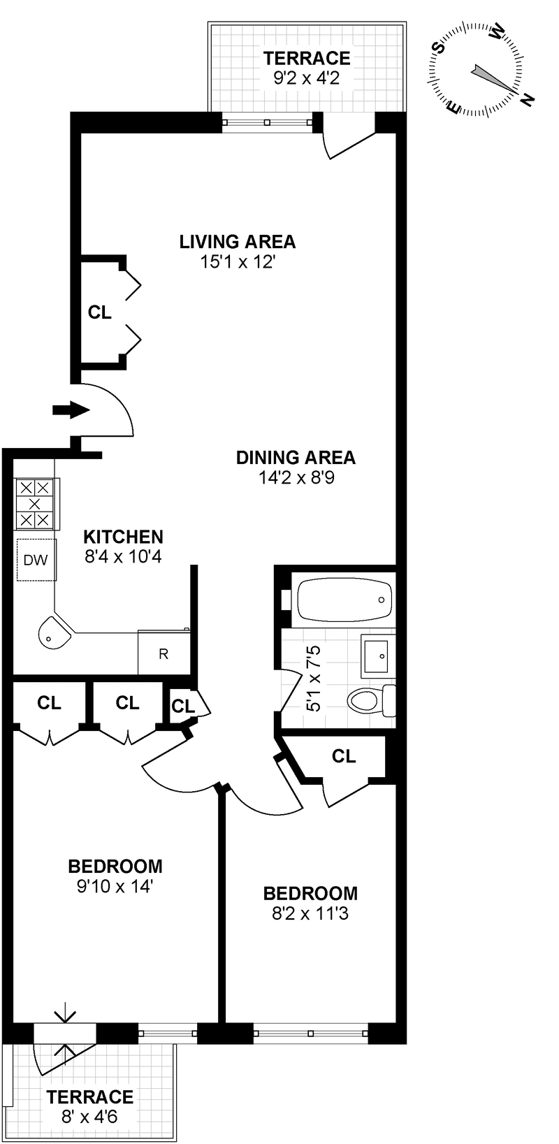 Floorplan for 589 17th Street, 2L